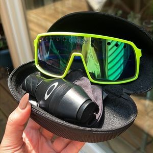 Unused Oakley Sutro Sunglasses- Prizm Blue Lenses for with Neon Green Frame